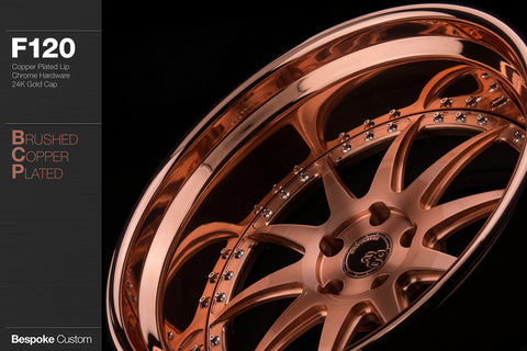 Brushed copper plated