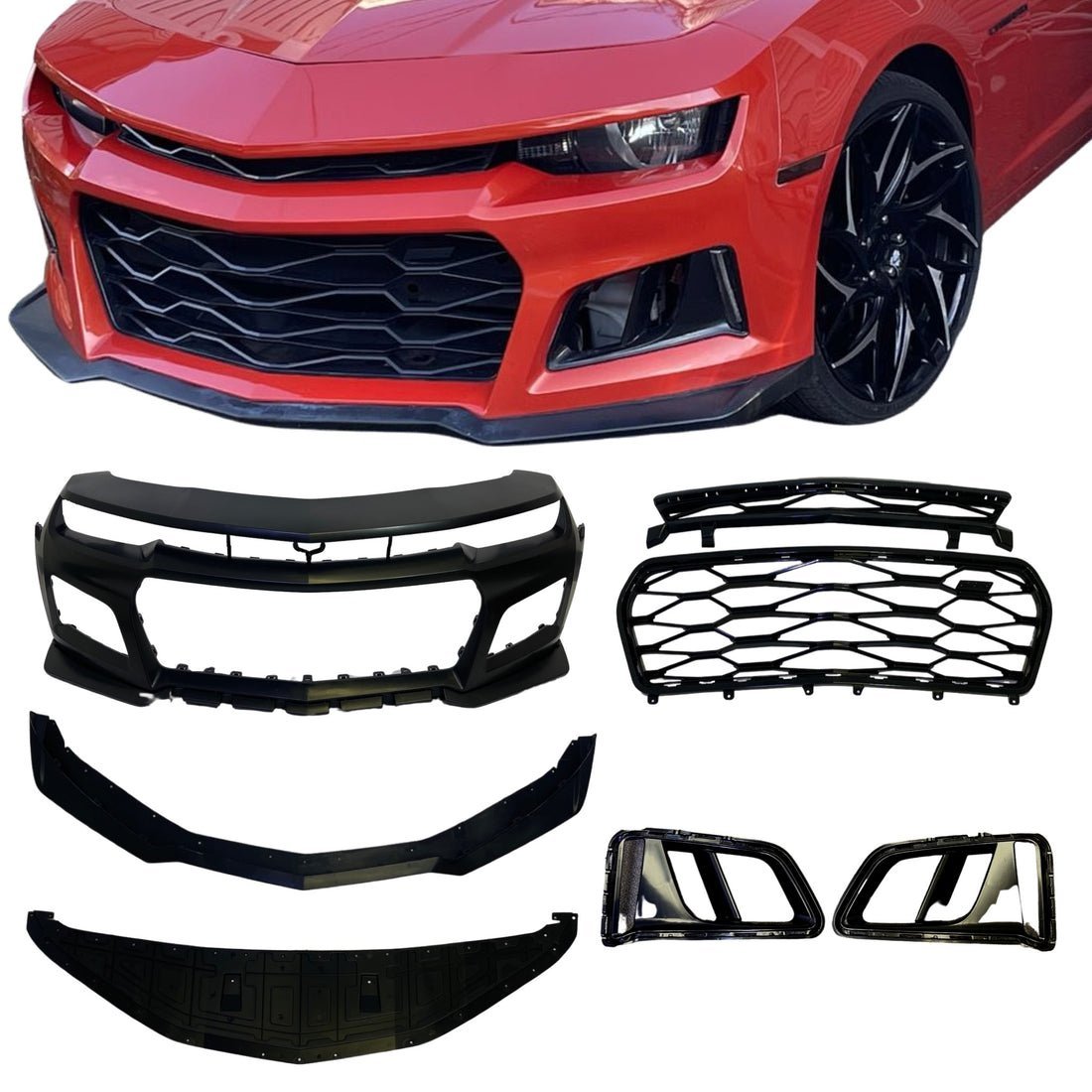 2014-2015 Chevy Camaro Evo Style Shark Fins Rear Diffuser Quad/Single