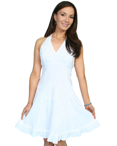 white halter dresses