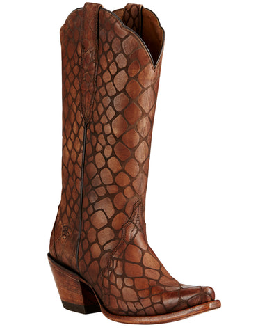 snake print western boots