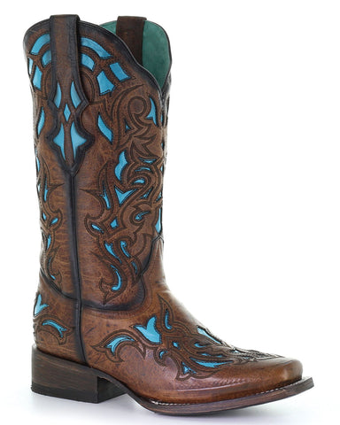 women's inlay cowboy boots