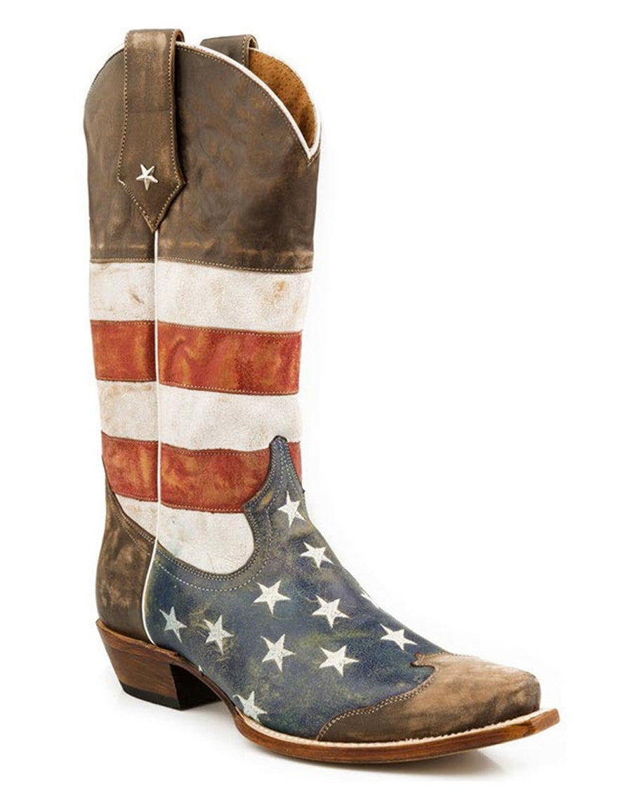 Mens American Flag Boots – Skip's Western Outfitters