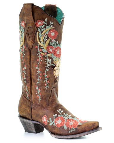 womens cowboy boots embroidered flowers