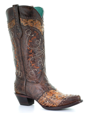 women's python cowboy boots