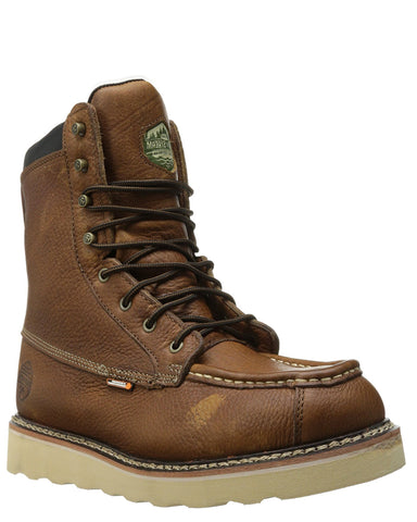 moc toe wedge sole work boots