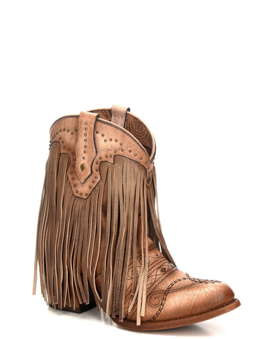 fringe ankle cowboy boots