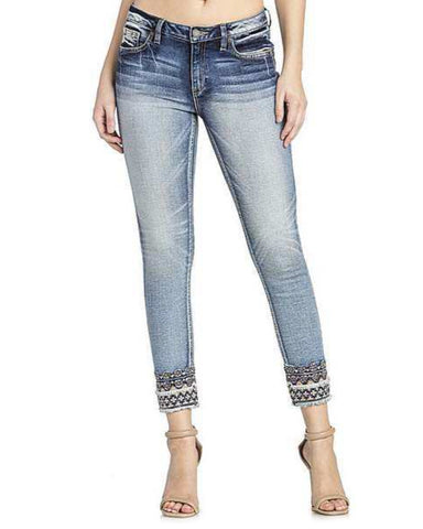 embellished ankle jeans