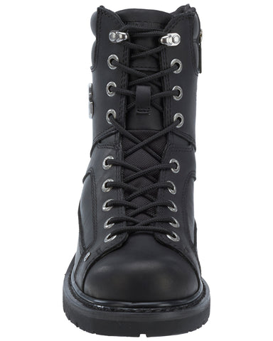 side zip lace up boots