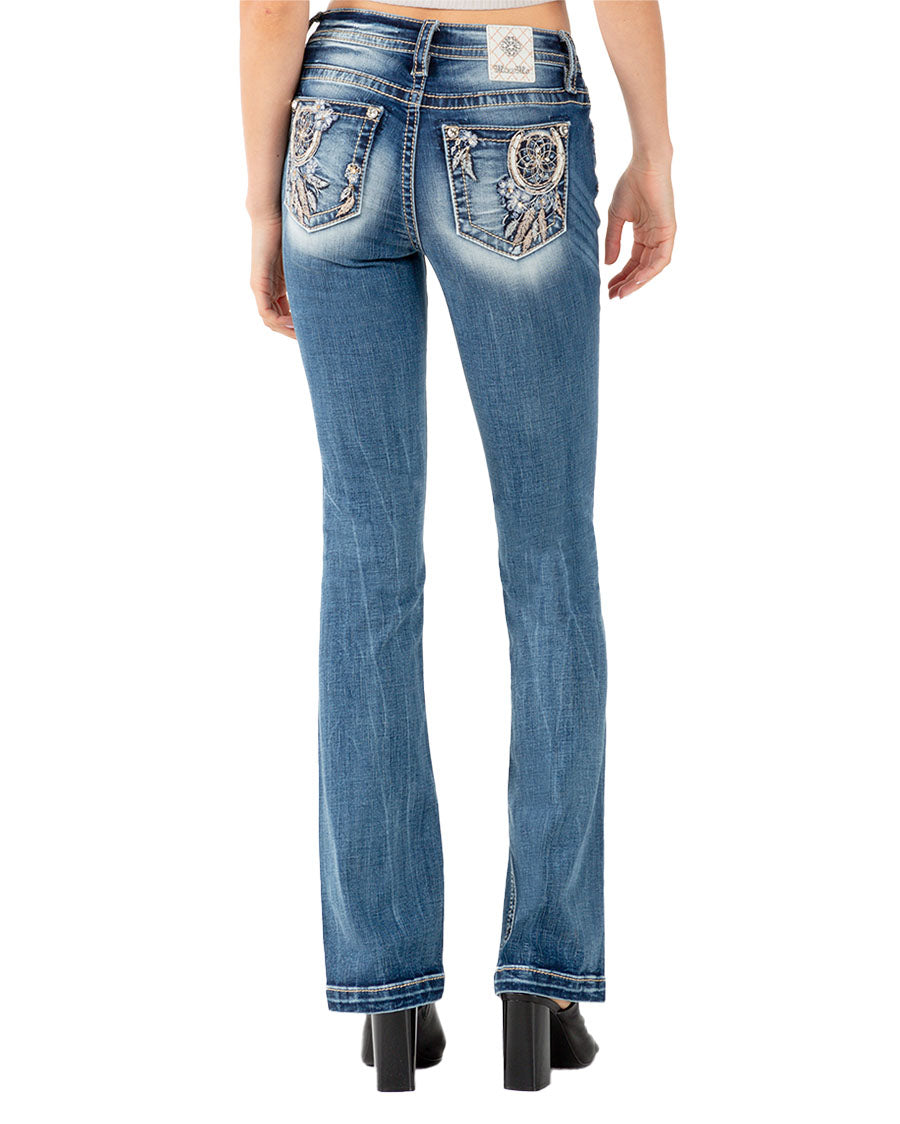 Miss Me Women's Button Flap Pocket High Rise Flare Jean - Jackson's Western