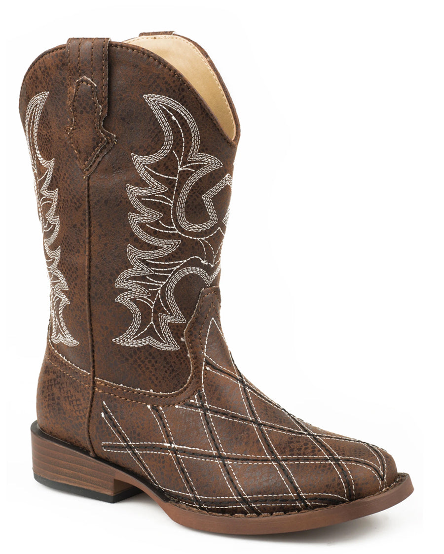 checkered western boots