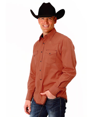 Men's Solid Performance Western Shirt 