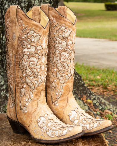 glitter cowboy boots