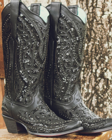 corral women's sequins inlay western boots