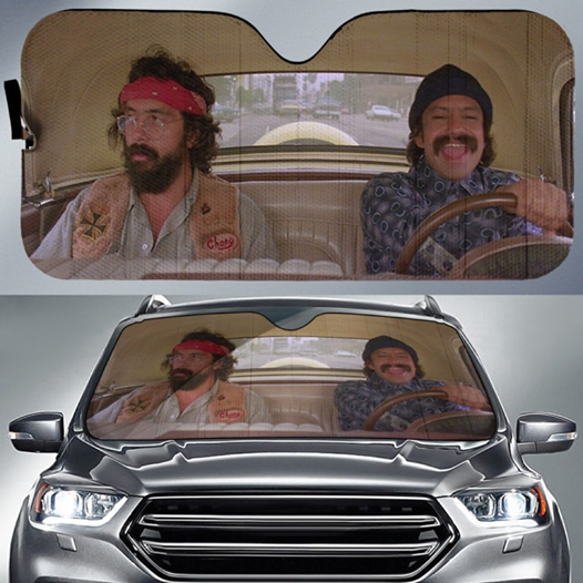 200603205ads Cheech Chong Car Sunshade Happy Vibes