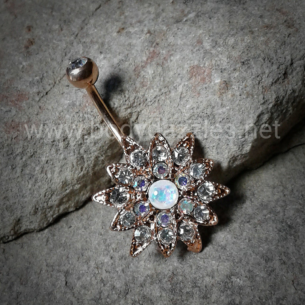 Enchanting Rose Gold Opal Chrysanthemum 