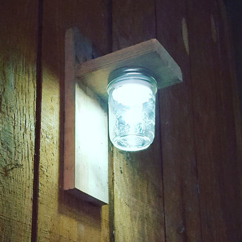 mason jar barn lights #barnhack