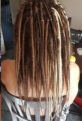 installing double ended dread extensions in dreads