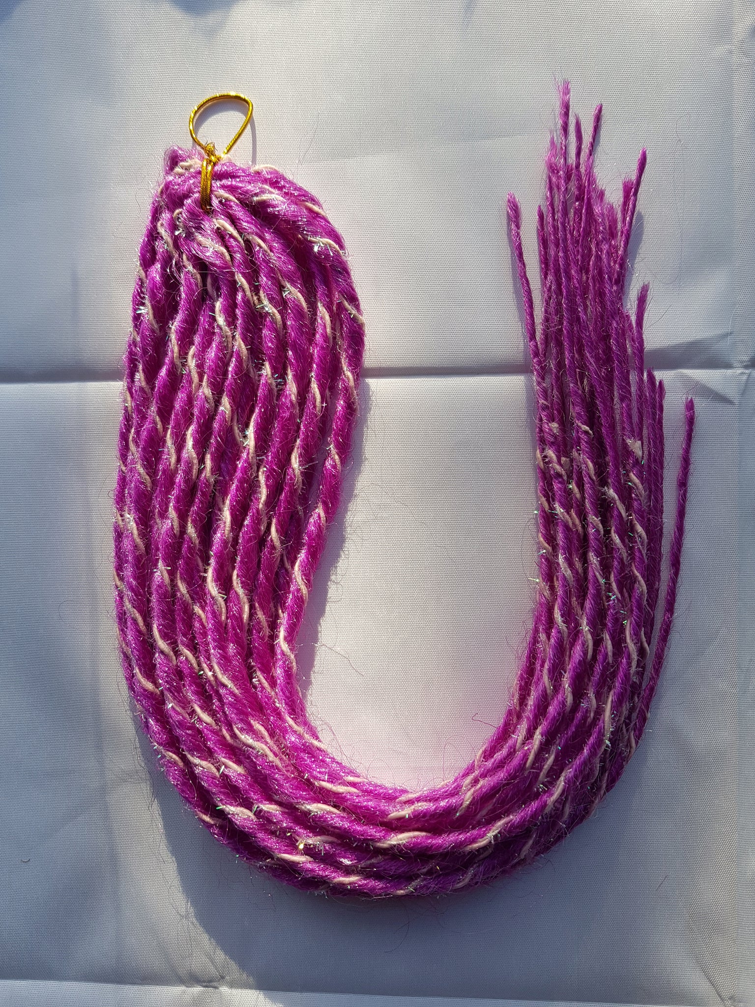 double ended synthetic dreads red purple