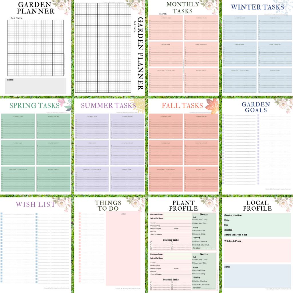 printable garden planner template