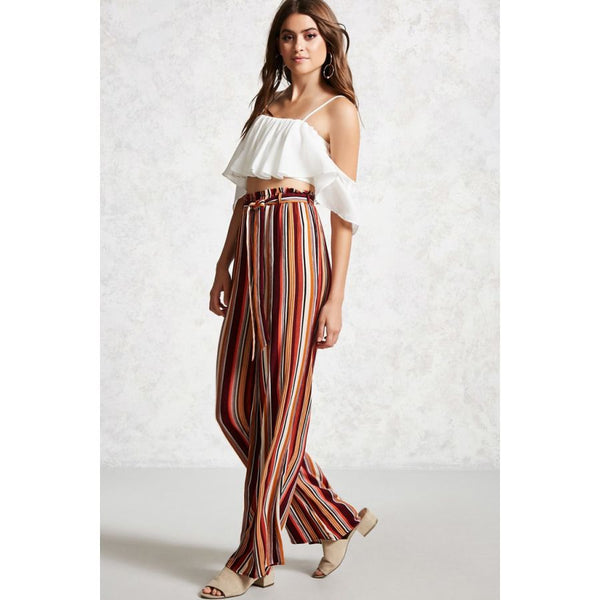 Westbound Plus Size the ISLAND Bright Stripe Print Mid Rise Wide Leg  Cropped Pants | Dillard's