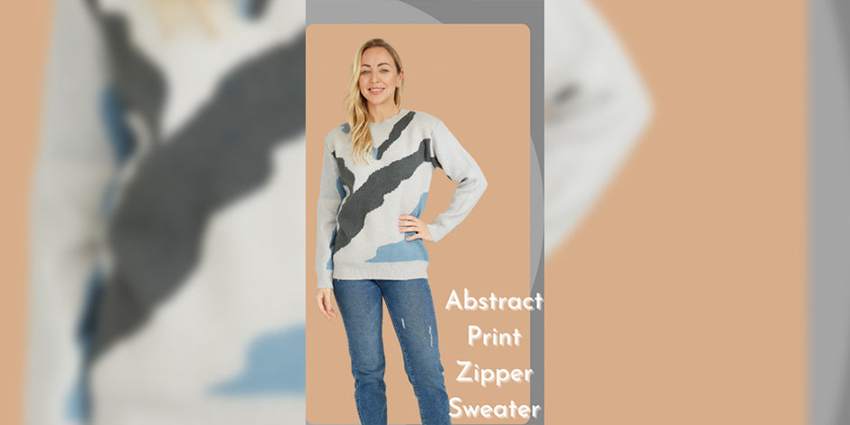 Abstract Print ZIpper