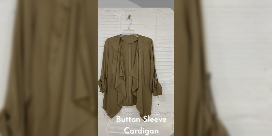 Button sleeve cardigan