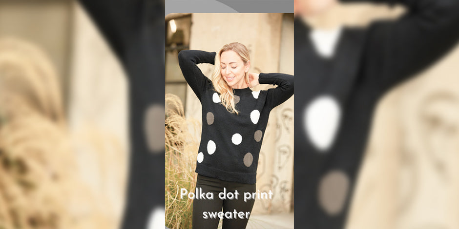 Polka dot print sweater