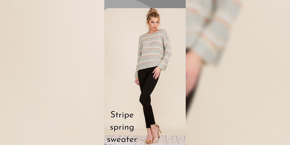 Stripe spring sweater