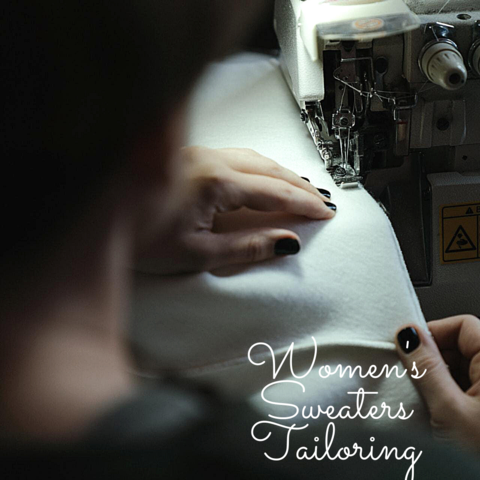 person sewing fabric