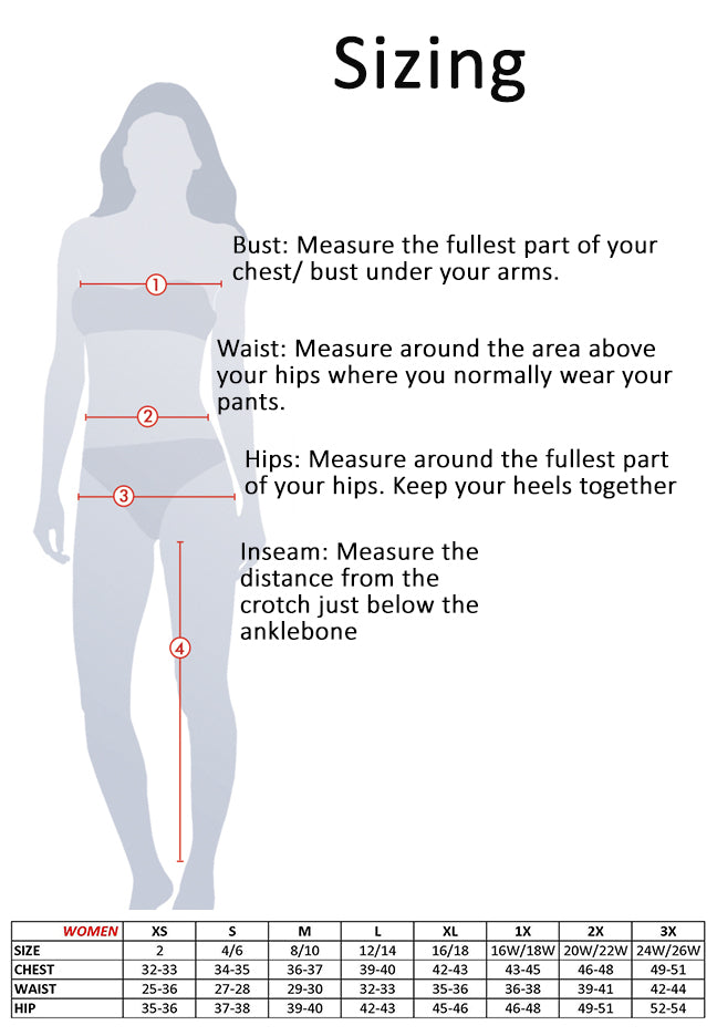 Free size chart online.