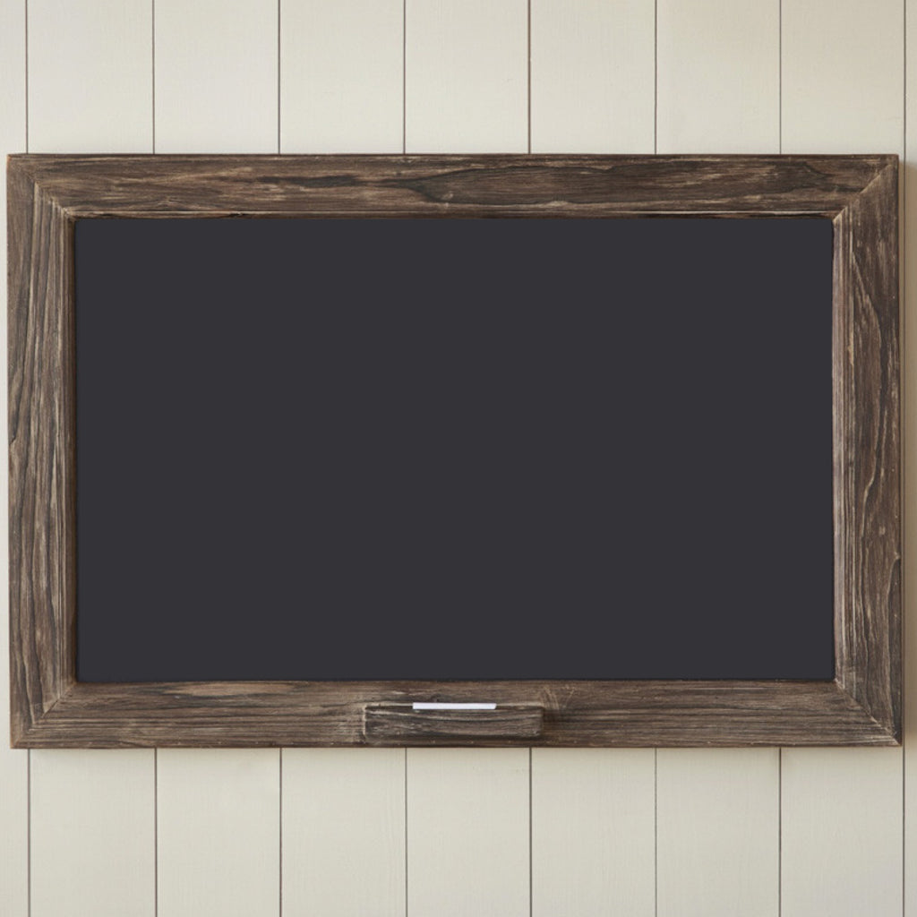 Rough Cut Wood Framed Chalkboard Gracefully Restored Home