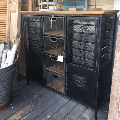Industrial Style Locker Cabinet Gracefully Restored Home