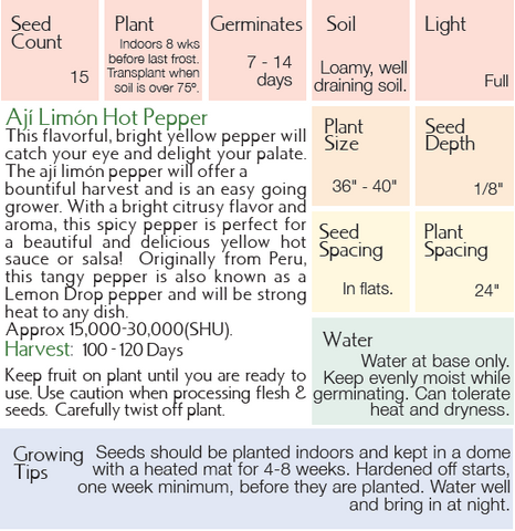 Aji Limon Pepper Growing Instructions