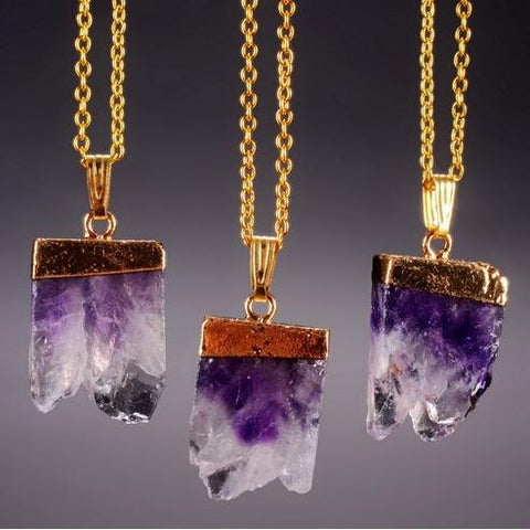 Amethyst Slice Necklace