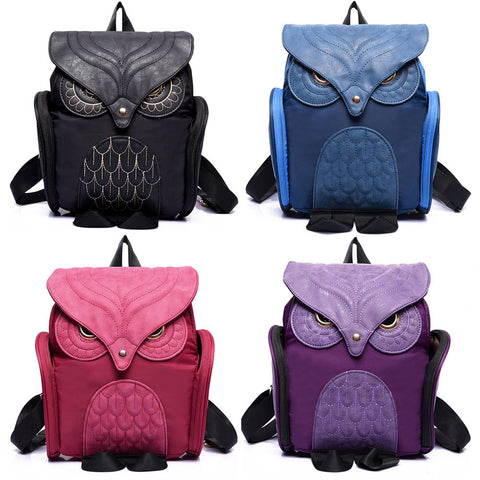 leather owl backpack