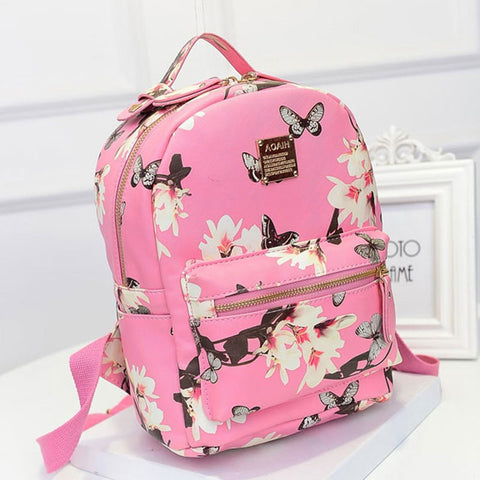 Home › Floral Leather Backpack