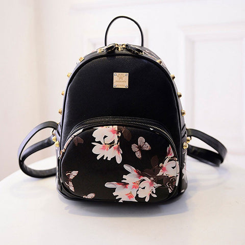 Home › Floral Leather Backpack