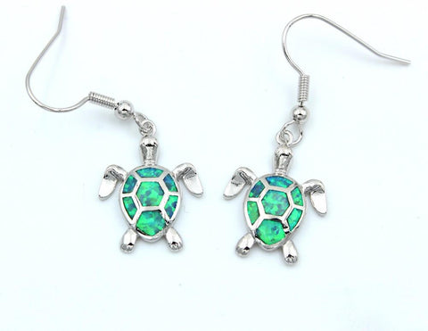 Opal Sea Turtle Earrings