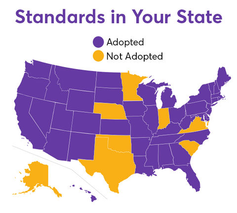 states that adopted common core standards