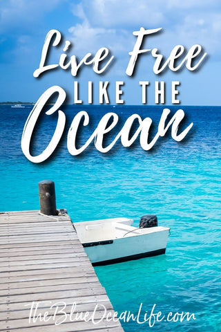 inspirational ocean quote live free like ocean