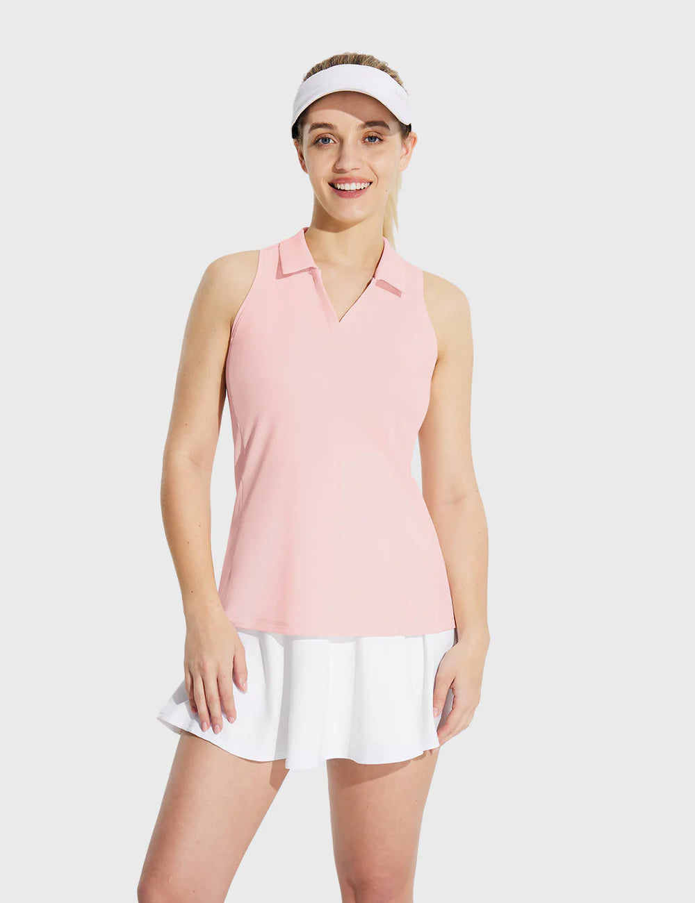 Baleaf Flyleaf V-neck Sleeveless Polo Shirt