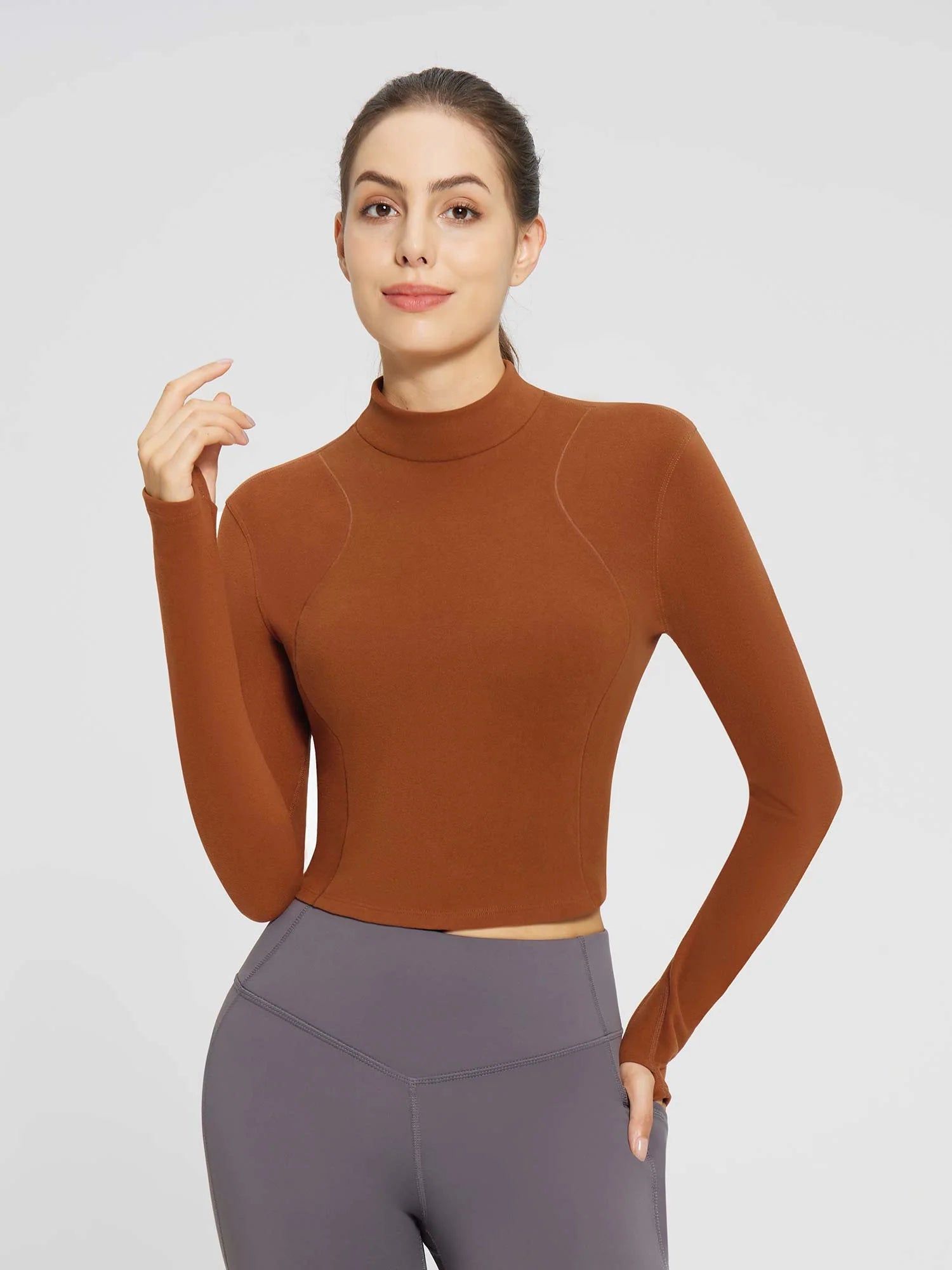 Turtle Neck Cropped Top