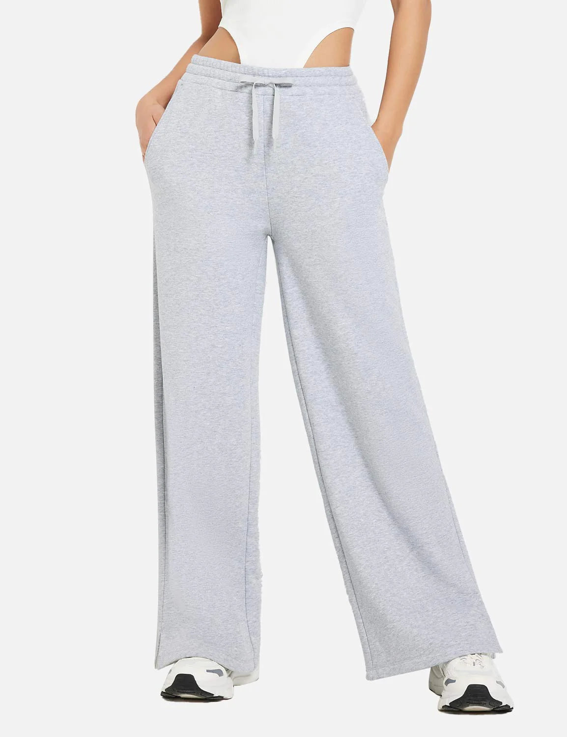 Baleaf Evergreen Fleece-Lined Wide Leg Sweatpants