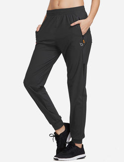 black cuffed track pants