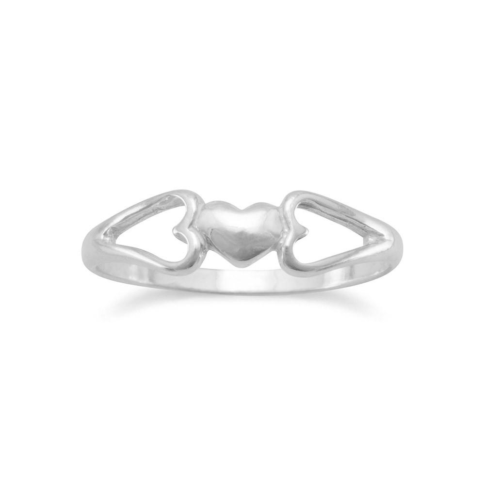 small silver heart ring