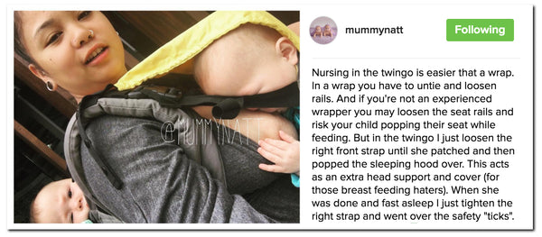 Breastfeeding twins in the TwinGo Carrier