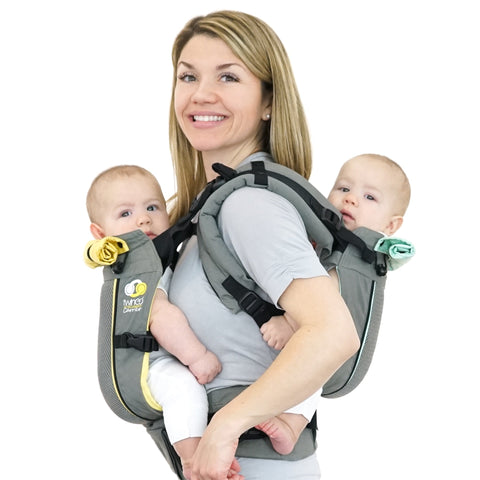 TwinGo carrier, twin carrier, babywearing, twin baby carrier, tandem babywearing