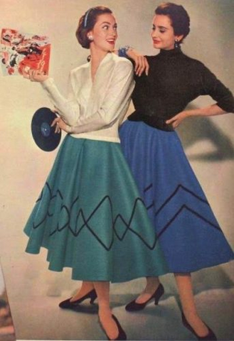 1950s vintage circler skirt