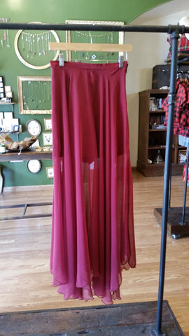 Burgundy Maxi Skirt