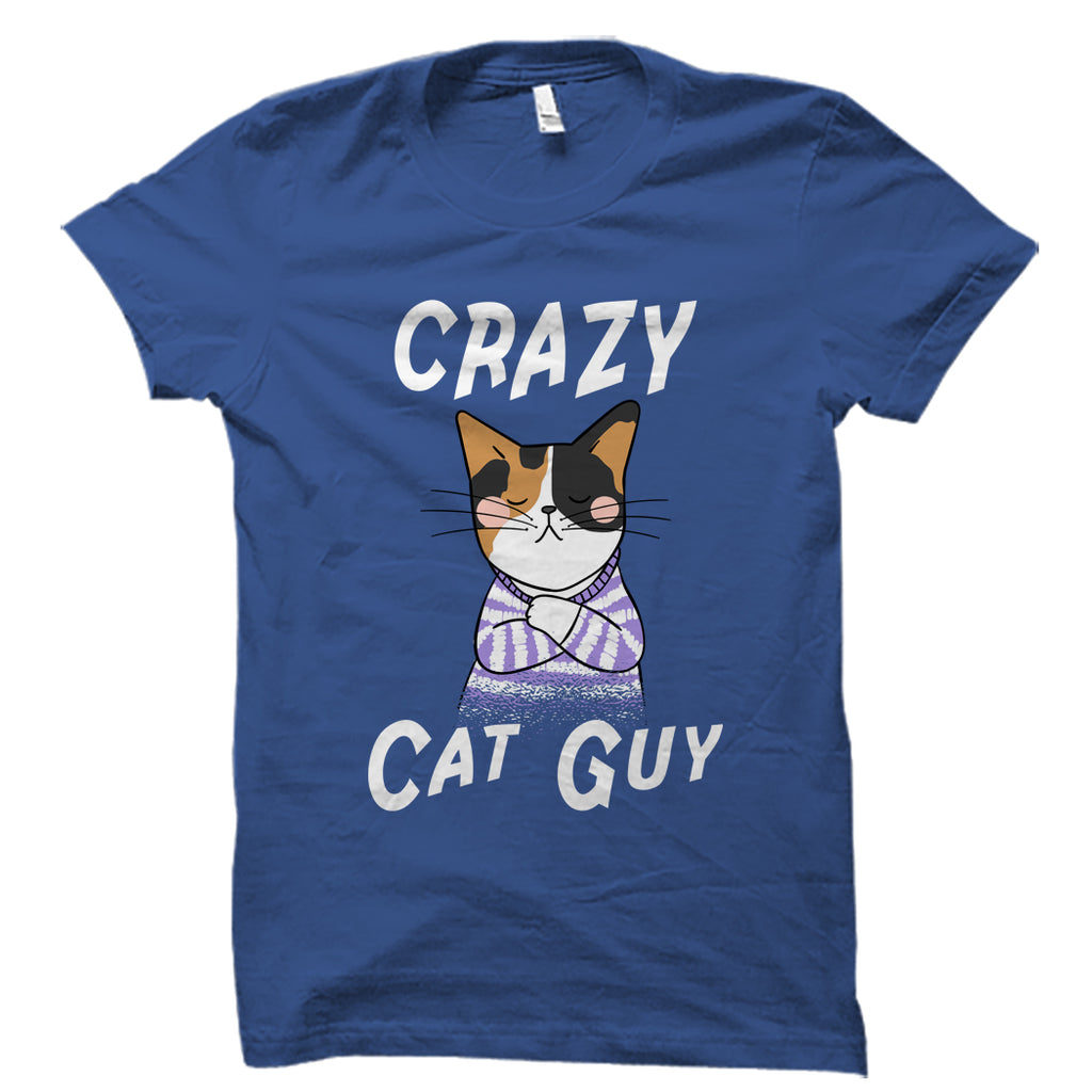 crazy cat guy shirt